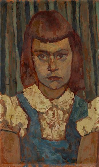 JOSEPH SOLMAN Portrait of a Red-Headed Girl.